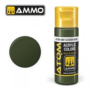 AMMO of Mig Jimenez 20067 ATOM COLOR Olivgrün Dark 20ml