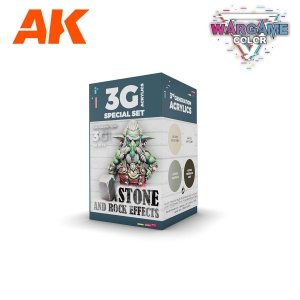 AK Interactive AK1074  WARGAME COLOR SET. STONE AND ROCK EFFECTS. 4x17 ml