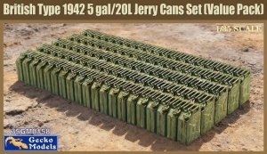 Gecko Models 35GM0158 British Type 1942 5gal/20L Jerry Can Set 1/35