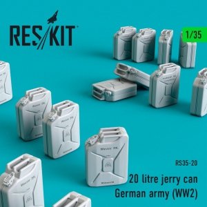 RESKIT RS35-0020 20 LITRE JERRY CANS - GERMAN ARMY (WWLL) (16 PCS) 1/35