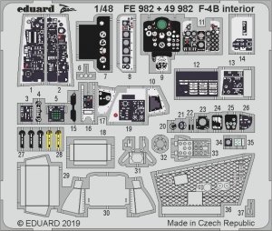 Eduard FE982 F-4B interior 1/48 ACADEMY