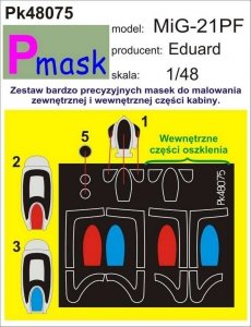 P-Mask PK48075 MIG-21PF (EDUARD) (1:48)