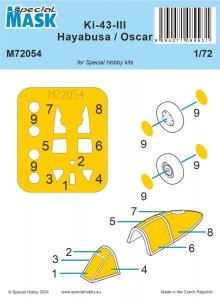 Special Hobby M72054 Ki-43-III Hayabusa / Oskar (For Special Hobby Kits) 1/72