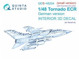 Quinta Studio QDS+48204 Tornado ECR German 3D-Printed & coloured Interior on decal paper (Revell) (small version) (with 3D-printed resin parts) 1/48