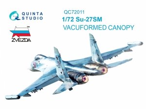Quinta Studio QC72011 Su-27SM vacuformed clear canopy (for Zvezda kit) 1/72