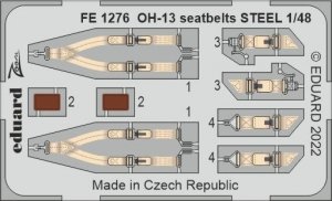 Eduard FE1276 OH-13 seatbelts STEEL ITALERI 1/48