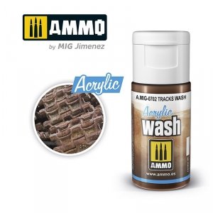 AMMO of Mig Jimenez 0702 ACRYLIC WASH Tracks Wash 15ml