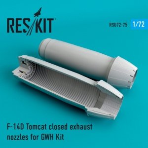 RESKIT RSU72-0075 F-14D Tomcat closed exhaust nozzles for Great Wall Hobby 1/72