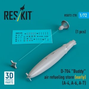 RESKIT RSU72-0270 D-704 Buddy air refueling store (early) (1 pcs) (A-4, A-6, A-7) (3D Printed) 1/72