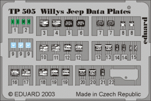 Eduard TP505 Willys Jeep 1/35