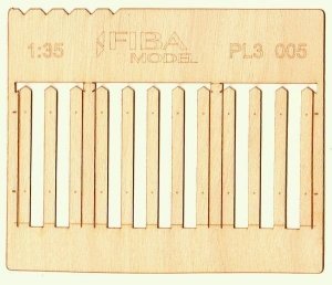Model scene PL3-005 Wooden fence type 5 / Drewniany płot 1/35