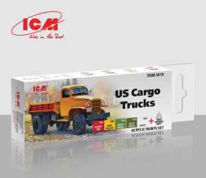 ICM 3019 Acrylic paint set for USA Cargo Trucks 5x12ml
