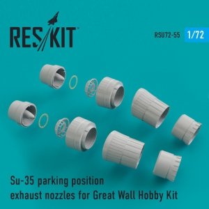 RESKIT RSU72-0055 Su-35 parking position exhaust nozzles for Great Wall Hobby 1/72