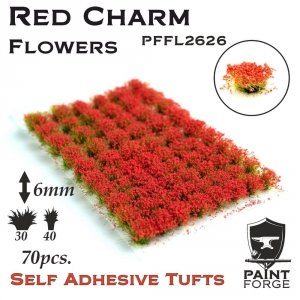 Paint Forge PFFL2626 Red Charm Flowers 6mm