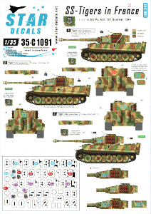 Star Decals 35-C1091 SS-Tigers in France # 3 1/35