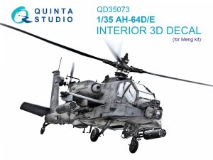 Quinta Studio QD35073 AH-64D/E 3D-Printed & coloured Interior on decal paper (Meng) 1/35