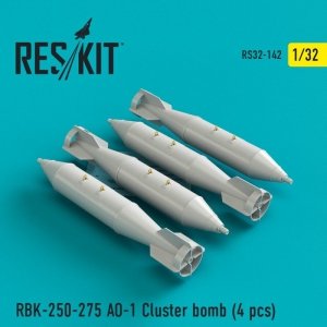 RESKIT RS32-0142 RBK-250-275 AO-1 Cluster bomb (4 pcs) 1/32