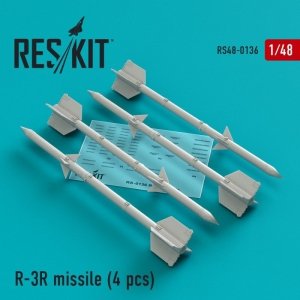 RESKIT RS48-0136 R-3R missile (4 PCS) 1/48