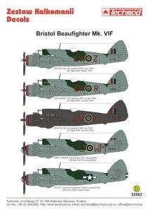 Techmod 32062 Bristol Beaufighter Mk.VIF (1:32)