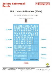 Techmod 48820 U.S. Letters & Numbers white (1:48)