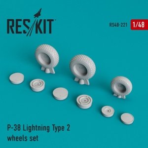 RESKIT RS48-0221 P-38 Lightning Type 2 wheels set 1/48