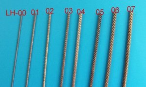 Eureka XXL LH-Z LH-Z Metal Wire Ropes Set 8×500mm (LH-00 to LH-07), zestaw linek 8szt x 50cm