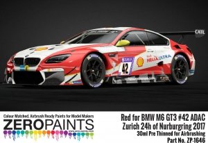 Zero Paints 1646 BMW M6 GT3 42 Zurich 24h Of Nurburgring 2017 Red 30ML