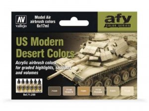 Vallejo 71209 US Modern Desert Colors (6x17ml)