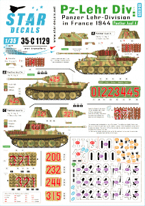 Star Decals 35-C1129 Panzer-Lehr Division # 2 1/35