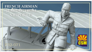 Copper State Models F32-071 French Airman Jumping from His Nieuport 1/32