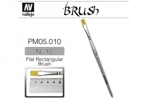 Vallejo PM05010 Brush Flat Rectangular Brush N10