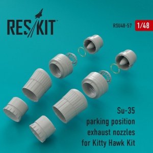 RESKIT RSU48-0057 Su-35 parking position exhaust nozzles for Kitty Hawk kit 1/48
