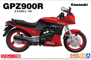 Aoshima 06709 Kawasaki ZX900A GPZ900R Ninja '90 w/Custom Parts 1/12