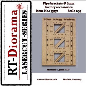 RT-Diorama 35557 Pipe brackets (6mm) 1/35