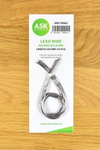 ASK T0065 Lead Wire - Round Ø 0,8 mm x 250 mm (16 pcs)