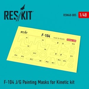 RESKIT RSM48-0005 F-104 J/G Painting Masks for Kinetic kit 1/48