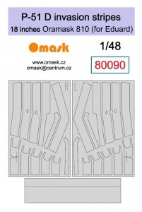 Omask 80090 P-51 D invasion stripes 18 inches - Oramask (for Eduard) 1/48