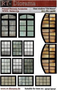 RT-Diorama 35766 Printed Accessories: Glass windows Old Manor 1/35