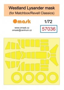 Omask 57036 Westland Lysander mask (for Matchbox/Revell Classics) 1/72