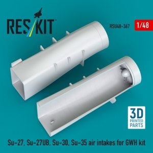 RESKIT RSU48-0367 Su-27, Su-27UB,30,35 air intakes for GWH kit (3D Printed) (1/48)