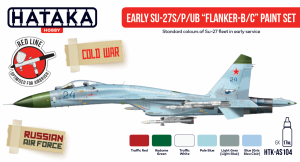 Hataka Hobby HTK-AS104 Early Su-27S/P/UB „Flanker-B/C” paint set (6x17ml)