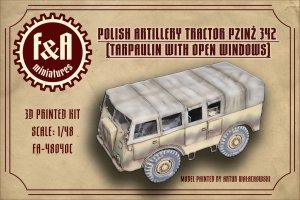 F&A Miniatures FA-48040C Pzinż 342 plandeka ciągnik otwarte okna 1/48