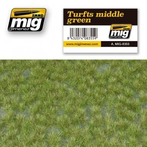 AMMO of Mig Jimenez 8355 TURFS MIDDLE GREEN (230x130mm)