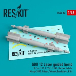 RESKIT RS48-0052 GBU 12 Bomb (2 pcs) 1/48