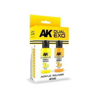 AK Interactive AK1545 DUAL EXO SET 3 – 3A POWER YELLOW & 3B FUSION ORANGE