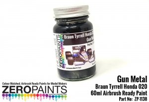 Zero Paints ZP-1138 Gun Metal Paint for Braun Tyrrell Honda 020 60ml