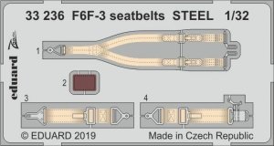 Eduard 33236 F6F-3 seatbelts STEEL 1/32 TRUMPETER