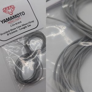 Yamamoto YMPTUN65 Braided Hose Line Silver/Gray 0,6mm 2 m 1/24