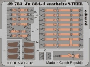 Eduard 49783 Ju 88A-4 seatbelts STEEL ICM 1/48