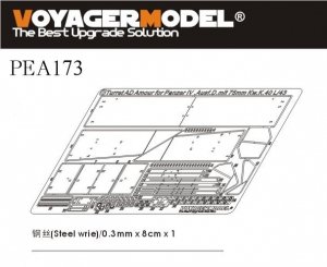 Voyager Model PEA173 WWII German Pz.Kpfw.IV Ausf.D mit 75mm Kw.K.40 L/43 Turret Armour (For DRAGON 6330) 1/35